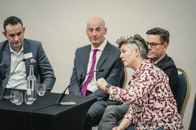 Discussions at a meeting